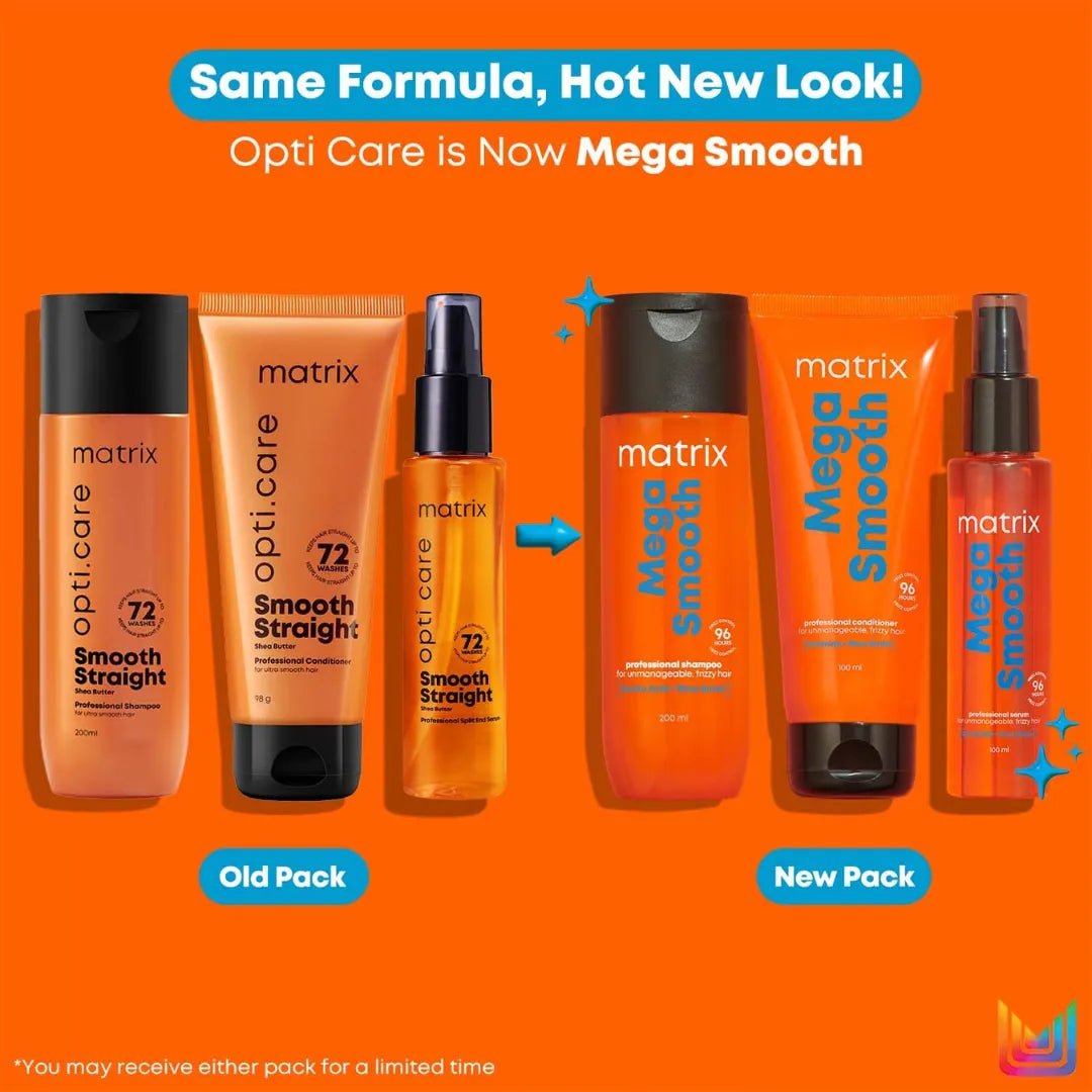 matix6 - Matrix Opti.Care 3 - Step Regime, Up To 4 Days Frizz Control, Shampoo(200ml ) + Conditioner(98g) + Serum(100ml) - Looknstyle