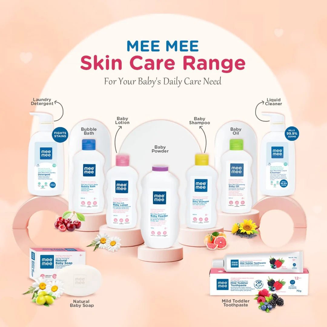 MEE1 - Mee Mee Baby Soap 75g, Pack of 3 (Buy 2, Get 1 Free) | Nurturing Bathing Bar with Natural Shea & Cocoa Butter | For Baby's Sensitive Skin | Paraben Free | Dermatologist - Approved for Gentle Skin Care - Looknstyle