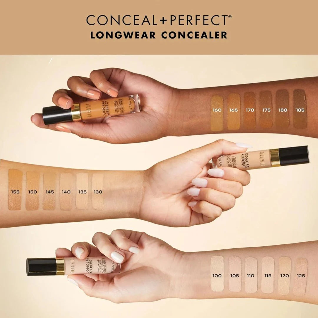 Milani Conceal + Perfect Long Wear Cream, Liquid Luminous Concealer (Medium Beige, 5 ml) - Deals999