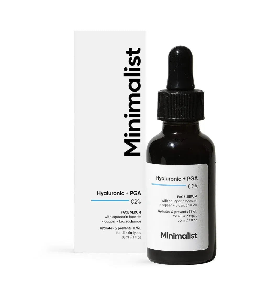 minHYA2 - Minimalist 2% Hyaluronic Acid + PGA Serum for Intense Hydration, Glowing Skin & Fine Lines | Daily Hydrating Face Serum For Women & Men with Dry, Normal & Oily Skin | 30 ml - Looknstyle