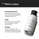 minAQUA5 - Minimalist 5% Aquaporin Booster | Cleanser For Dry Skin with Hyaluronic Acid | Hydrating | Sulphate Free | Non - drying Cleanser | For Women & Men (100 ml) - Looknstyle