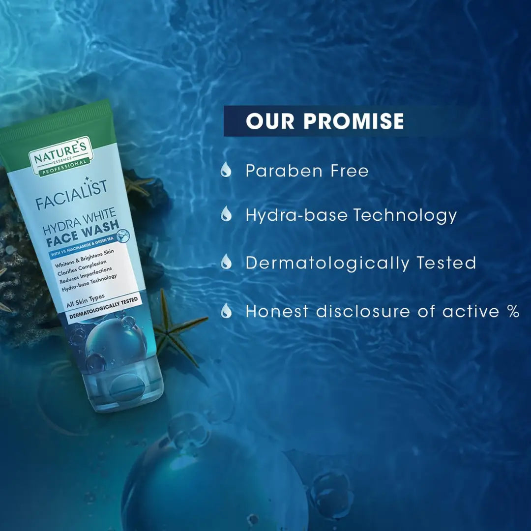 NATURE S ESSENCE PROFESSIONAL Hydra White Face Wash For Women 100g (Pack of 2)