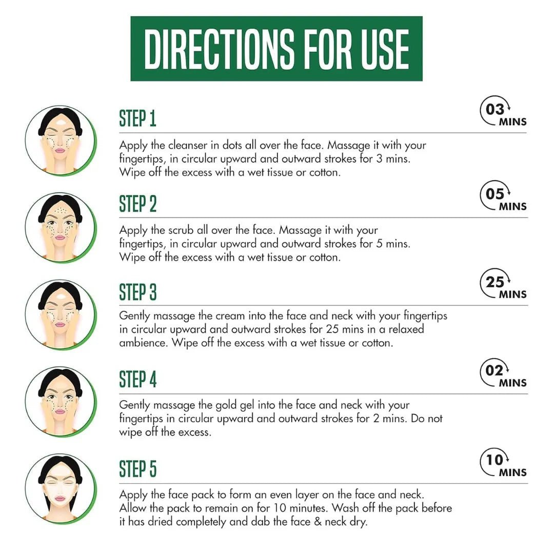 ntresngdkt - NATURES ESSENCE Glowing Gold Facial Kit, 500g - Looknstyle