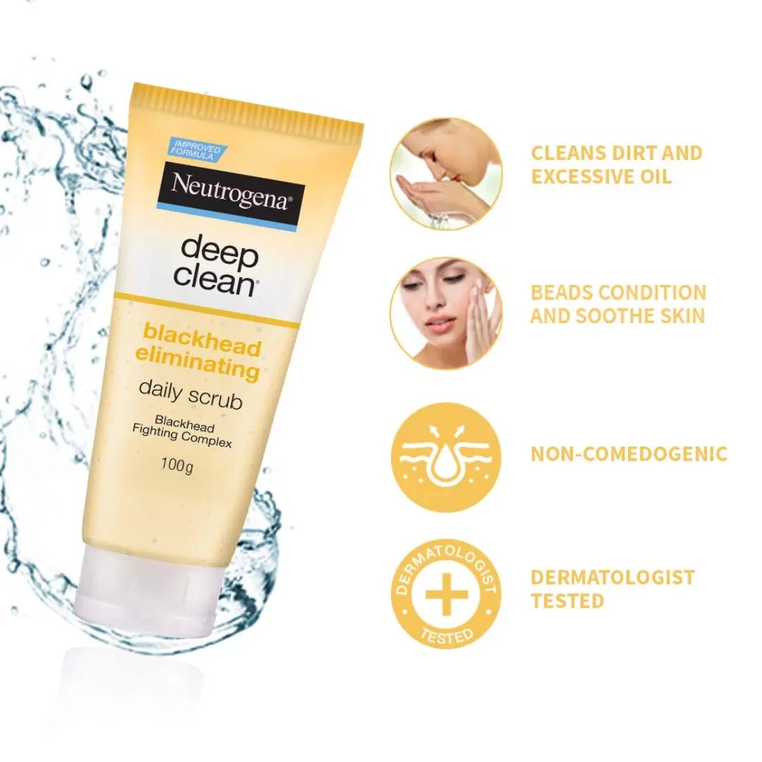 dzfwf - Neutrogena Deep Clean Scrub Blackhead Eliminating Daily Scrub For Face (100g) - Looknstyle
