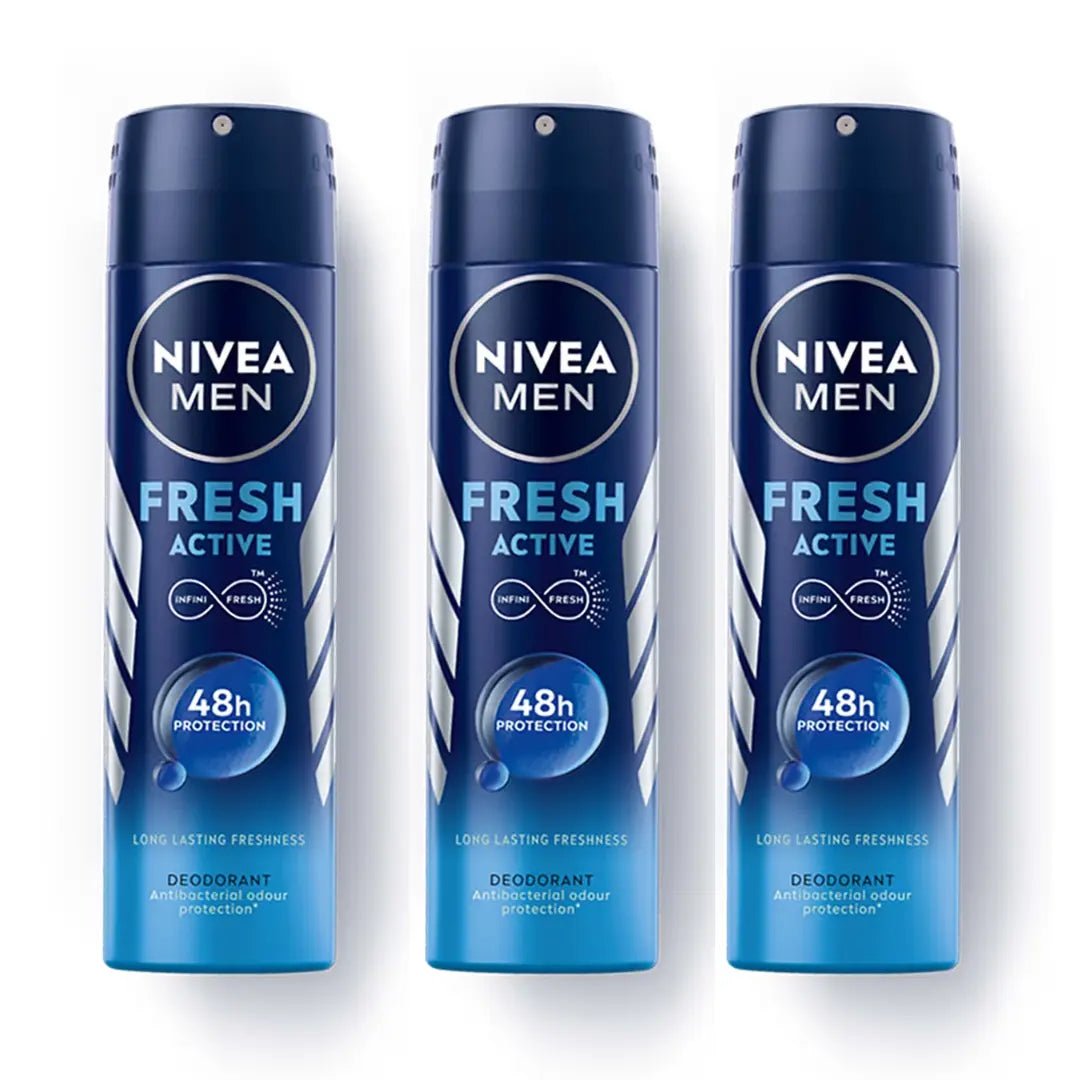 nv118 - Nivea Fresh Active Deodorant For Men - 150ml (Pack of 3) - Looknstyle