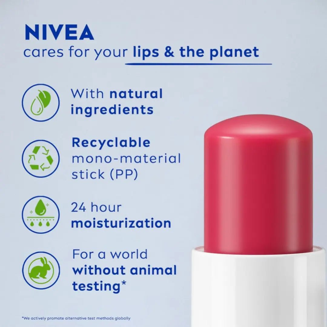 nvlipblm - NIVEA Lip Balm, Fruity Cherry Shine, 4.8g - Looknstyle