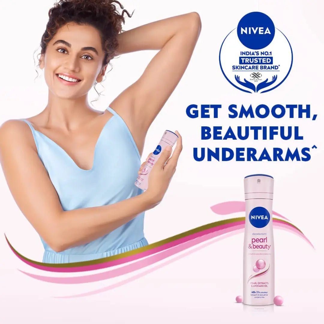 nv147 - Nivea Pearl & Beauty Deodorant for Women - 150ml (Pack of 2) - Looknstyle