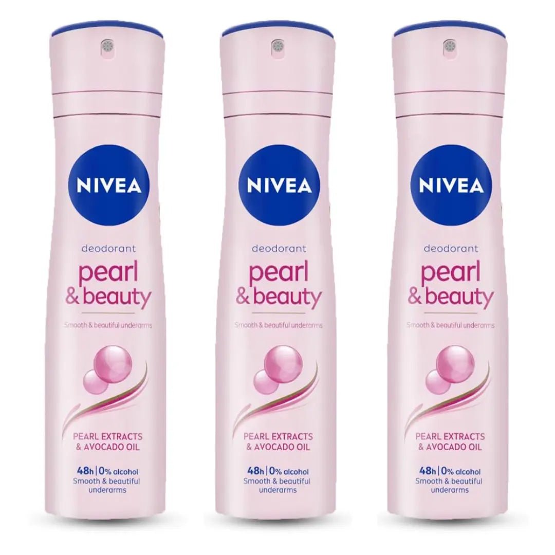 nv55 - Nivea Pearl & Beauty Deodorant for Women - 150ml (Pack of 3) - Looknstyle