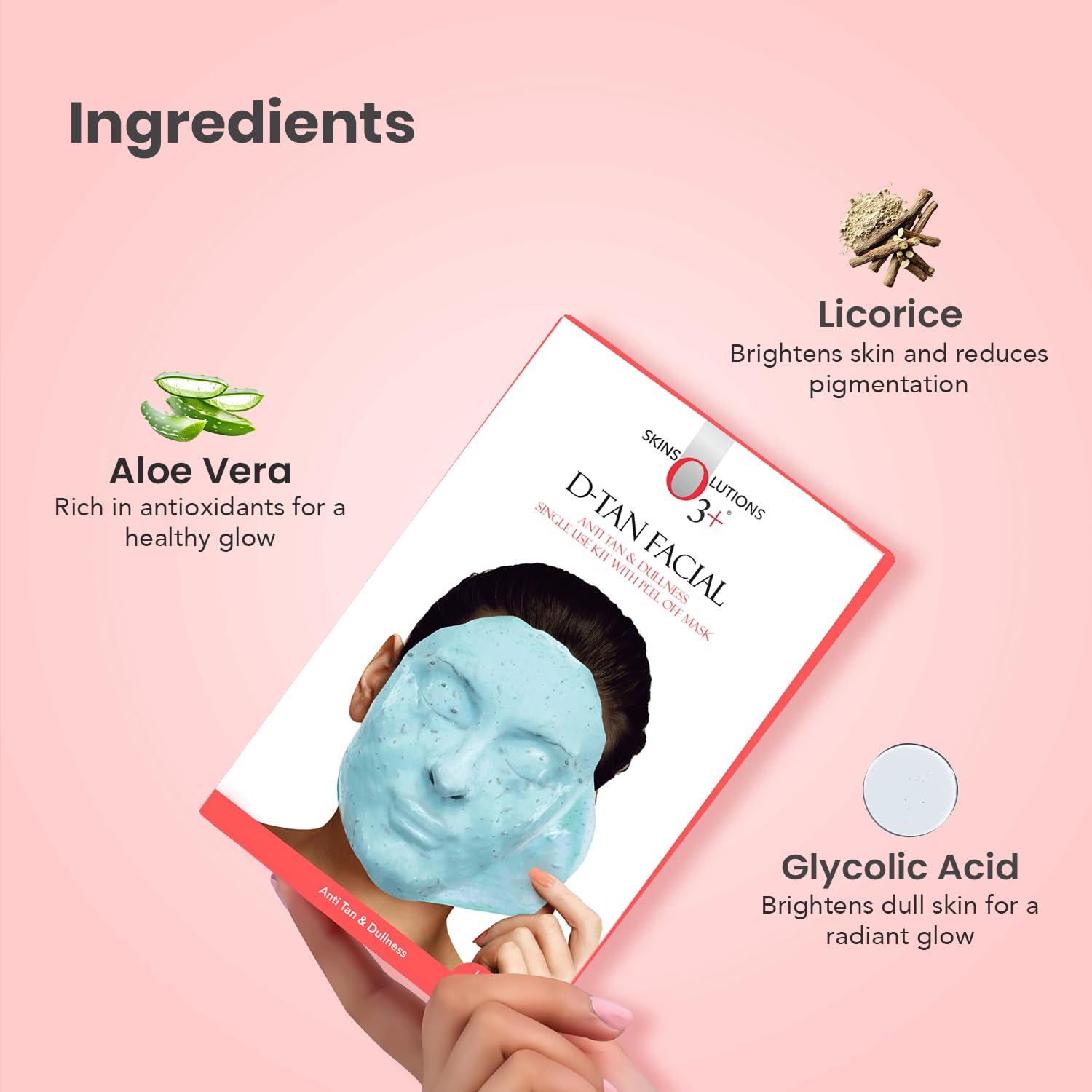 O3 dtanfacialkit - O3+ D - TAN Facial Kit for TAN Removal & Skin lightening 45g | Detan Facial Kit for TAN Removal - Looknstyle