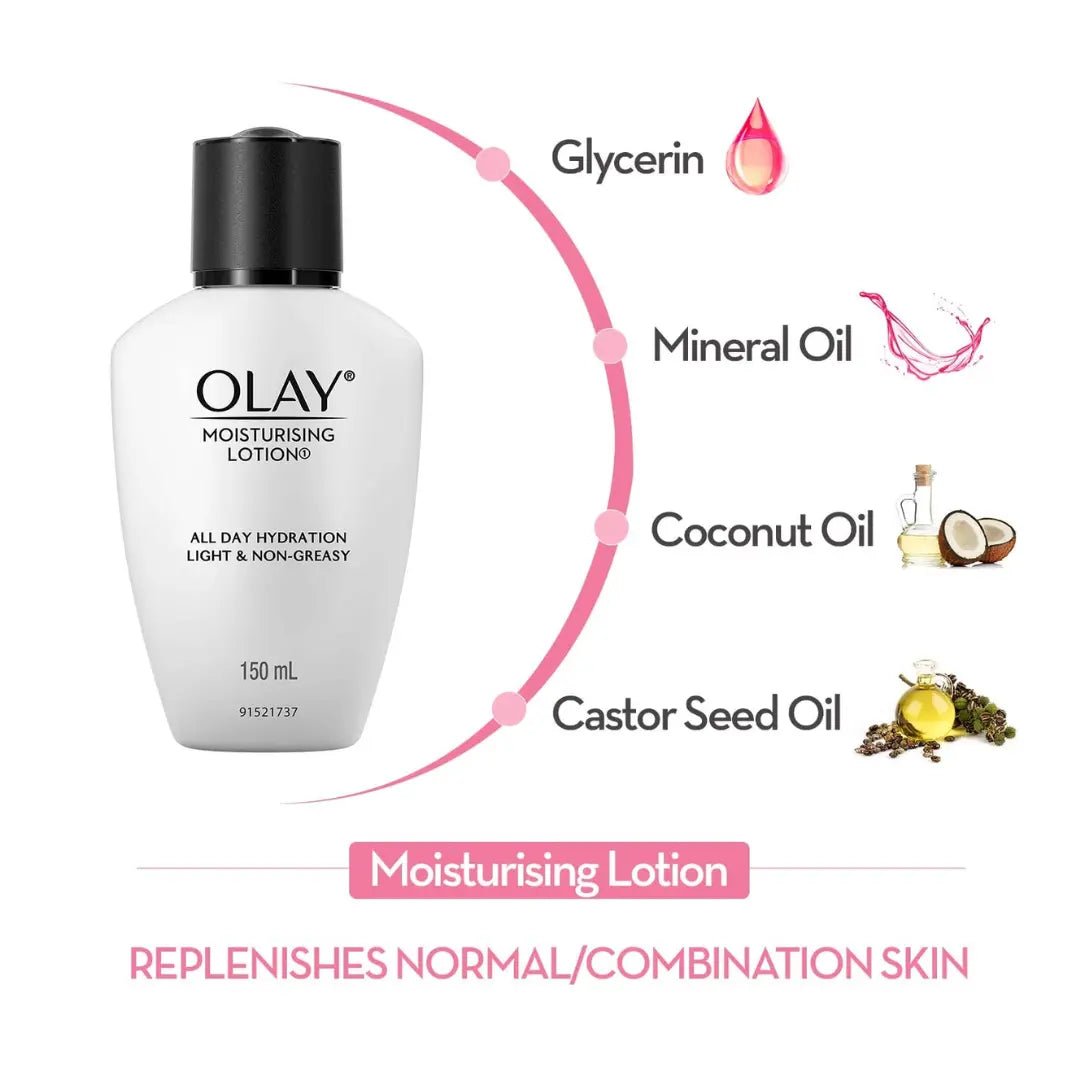 oly9 - Olay Moisturising Lotion With Coconut & Castor Seed Oil (150ml) - Looknstyle