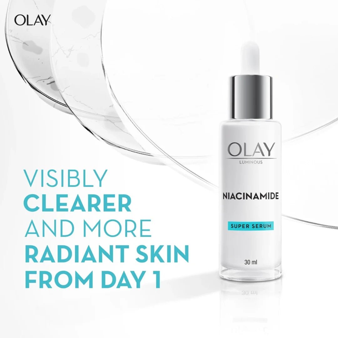 olynicsrm30 - Olay Niacinamide Face Serum For Clear & Even Skin, Fights Dark Spots & Dullness (30ml) - Looknstyle