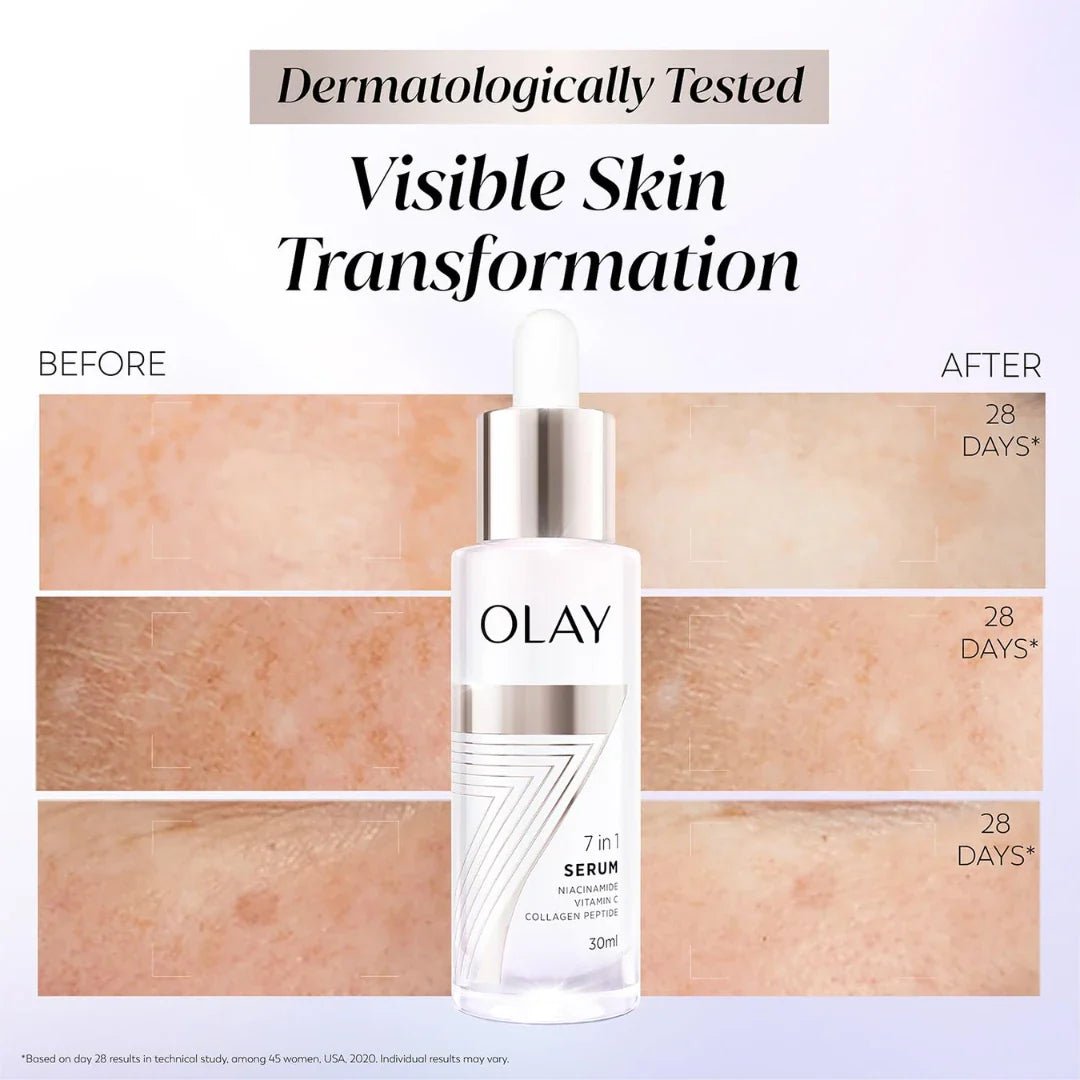 ol7insrm - Olay 7in1 Ultra - light Face Serum | Niacinamide, Vitamin C, Collagen Peptides (30ml) - Looknstyle