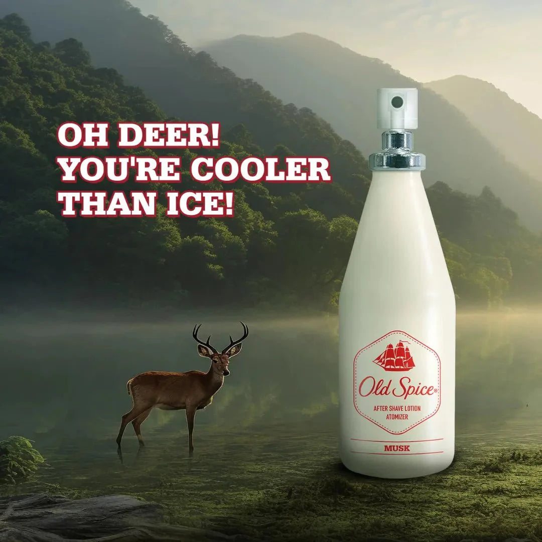 Old Spice ASL Atomised After Shave Lotion Musk - Cool, Aromatic and Fresh (150ml) - Deals999