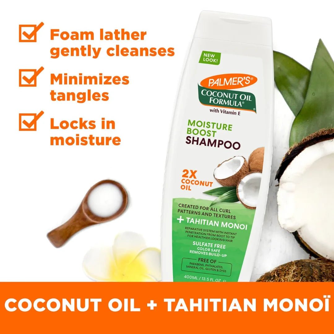 palmer5 - Palmer’s Coconut Oil Formula Moisture Boost Shampoo (400ml) - Looknstyle