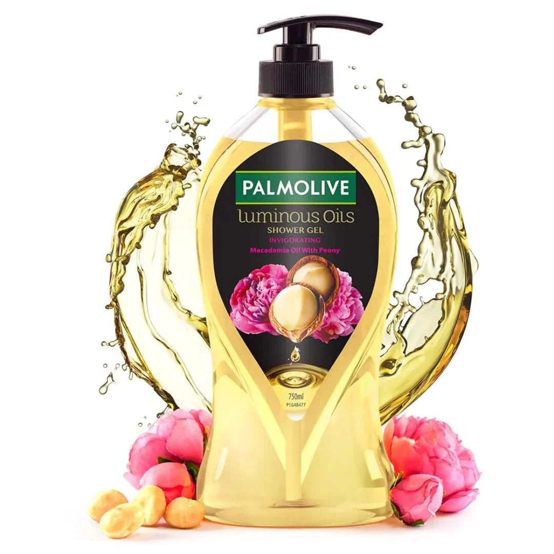 Palmolive Macadamia Oil & Peony Flower Luminous Oils Invigorating, Moisturizing Body Wash (750ml) - Deals999