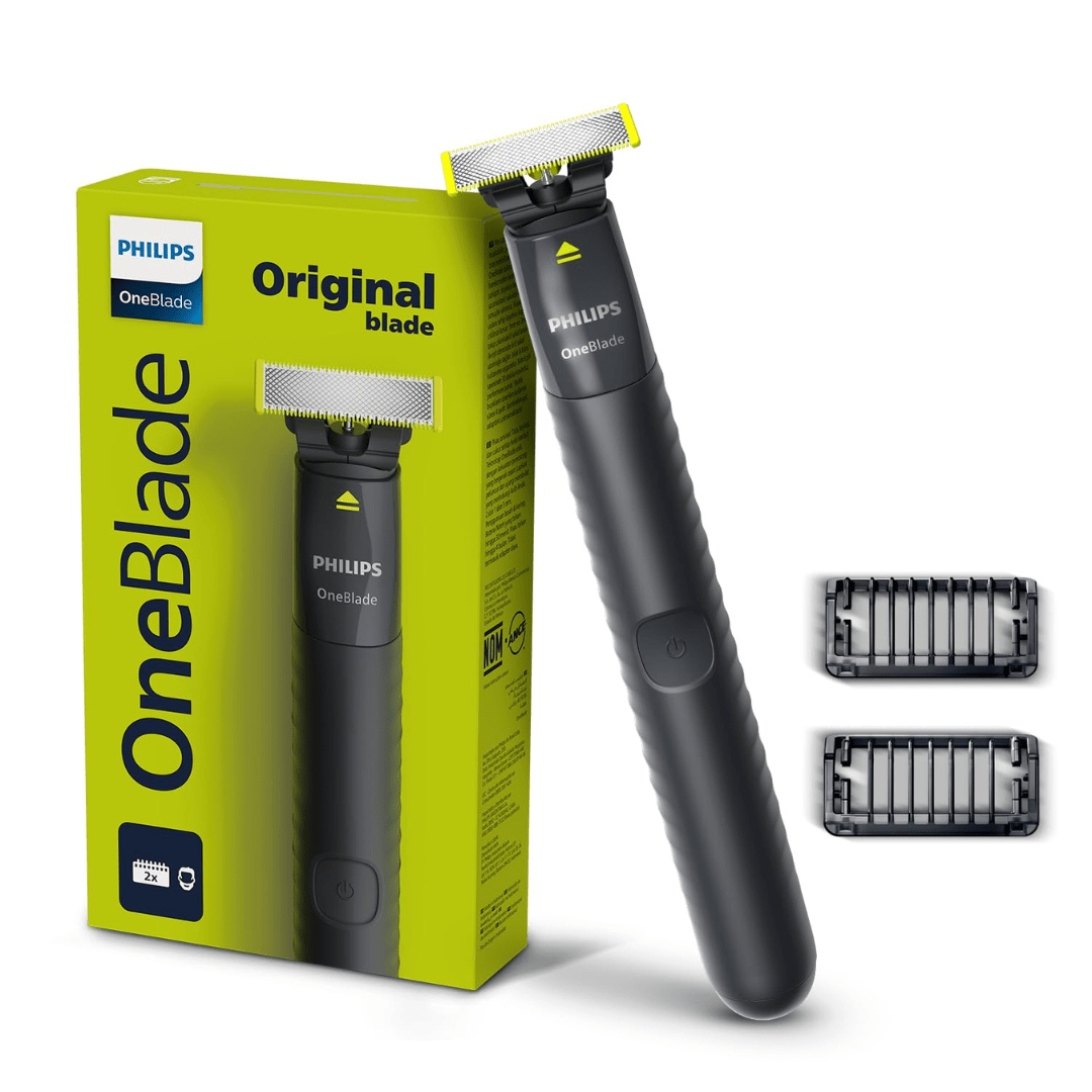  - Philips One Blade Face Hybrid Trimmer & Shaver For Men|Best Zero Trim For Face|No Skin Irritation As Blade Never Touches Skin|Dual Protection Technology|Designed For Genz|2Year Warranty - Qp1424/10 - Looknstyle