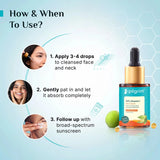 Pilgrim 10% Vitamin C Serum 30ml for Glowing Skin|With 5% Niacinamide, Hyaluronic & Glycolic Acid|Fades Dark Spots, Pigmentation|For All, Oily, Combination, Normal Skin |Beginner Friendly - Men, Women - Deals999