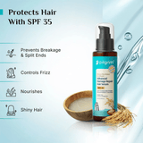 pilgserum-Pilgrim Korean Rice Water & Collagen Advanced Damage Repair Hair Serum SPF 35 with 17 Amino Acids Complex, Wheat Protein & 5 Ceramides - 100ml-Looknstyle