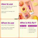 plxscrub - PLIX - THE PLANT FIX Peaches & Lemon Detan Bump Eraser Scrub (200g) | Removes Tan & Restores Skin’s Moisture, Reduces Dark Spots, Uneven Skin Tone, & Reveals Softer Smoother Skin - Looknstyle