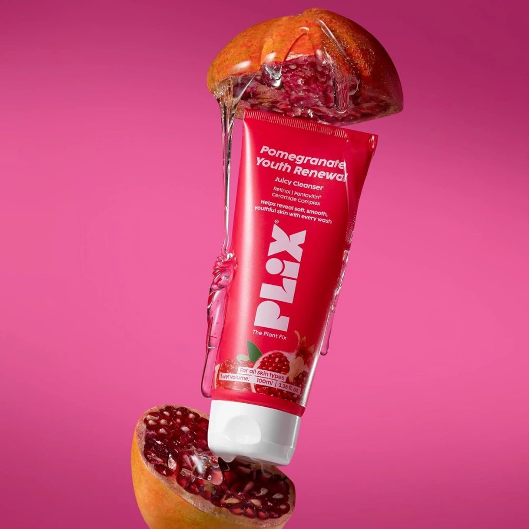 POMFW-PLIX- THE PLANT FIX Pomegranate Youth Renewal Juicy Face Wash Cleanser | Youthful Glow | Hydration | Smooth & Soft Texture | Retinol GS 50 | Pentavitin | Safe for Daily Use | For Men & Women-Looknstyle