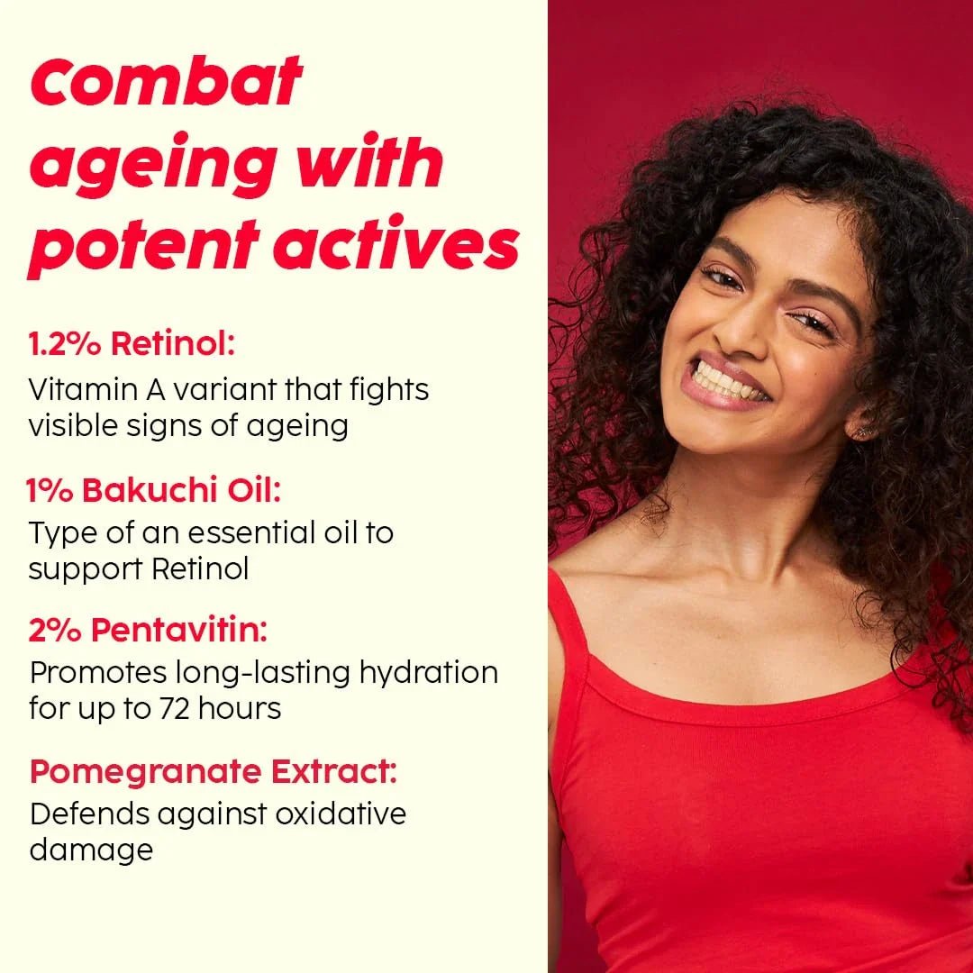 plxpmgnrm - PLIX - THE PLANT FIX Pomegranate 1.20% Retinol & 1% Bakuchi Oil Anti Ageing Night Cream | 50 G - Looknstyle