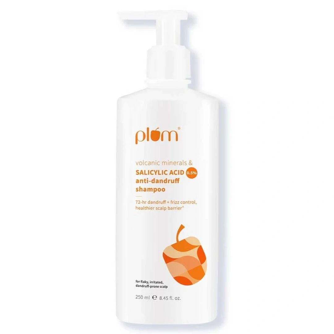 Plum Anti - Dandruff Shampoo With Volcanic Minerals & 0.5% Salicylic Acid|72 - Hr Dandruff & Frizz Control|250Ml - Deals999