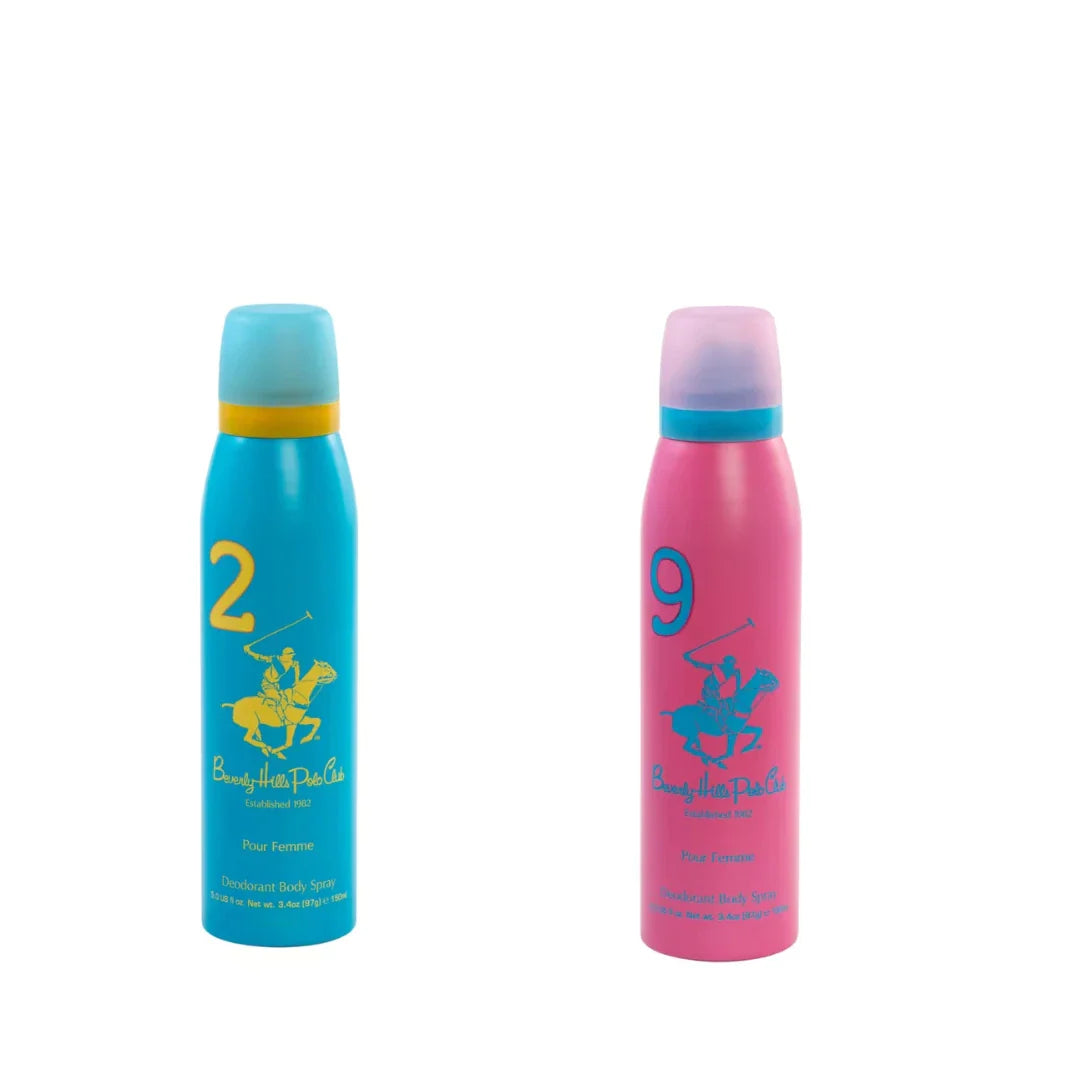 Beverly Hills Polo Club No.2 and No.9 deodorant for women 150ml