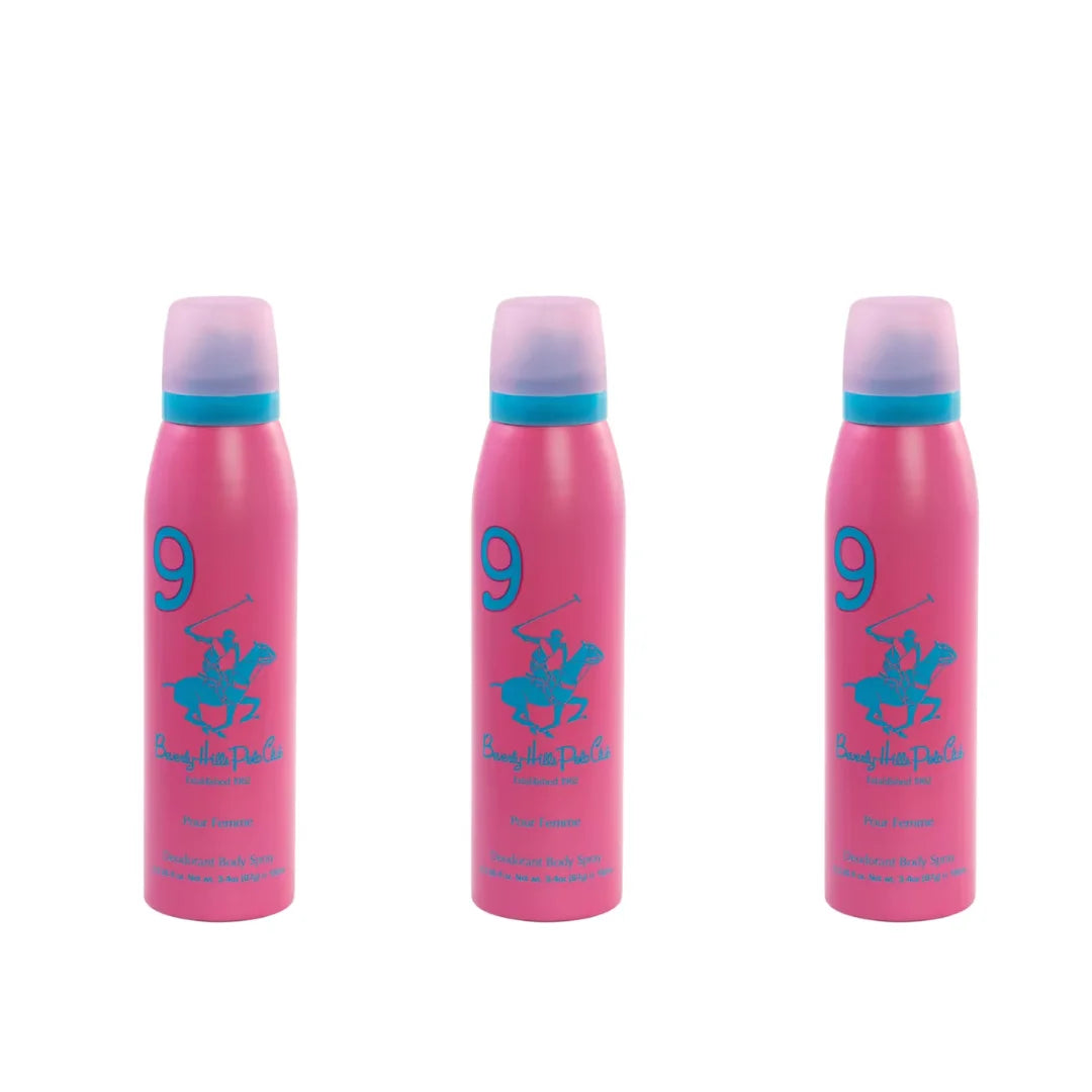 Beverly Hills Polo Club No.9 deodorant for women 150ml (pack of 3)