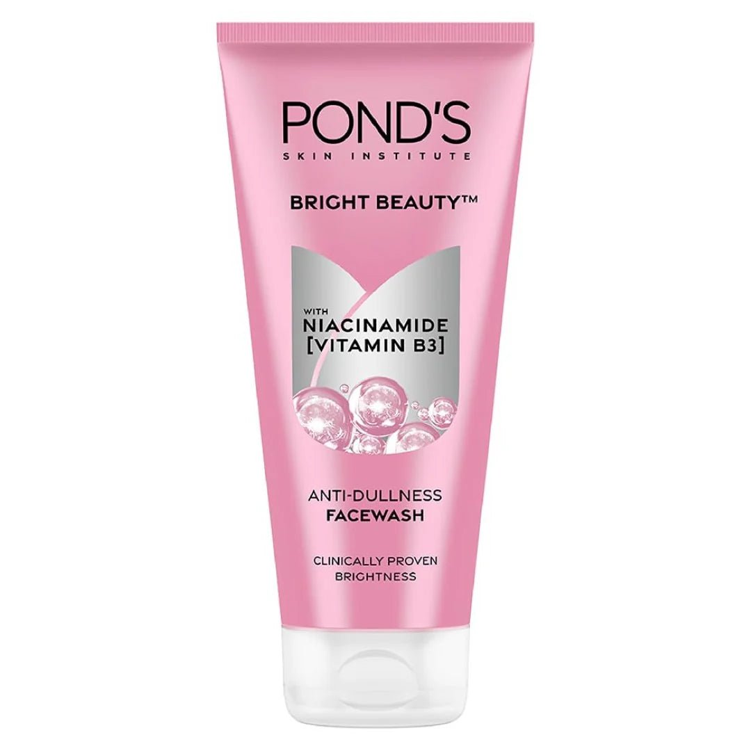 POND11 - POND's Bright Beauty Anti - Dullness & Brightening Facewash With Niacinamide | For Glass - Skin Like Shine And With 4X Visibly Brighter Skin, 200Gm - Looknstyle