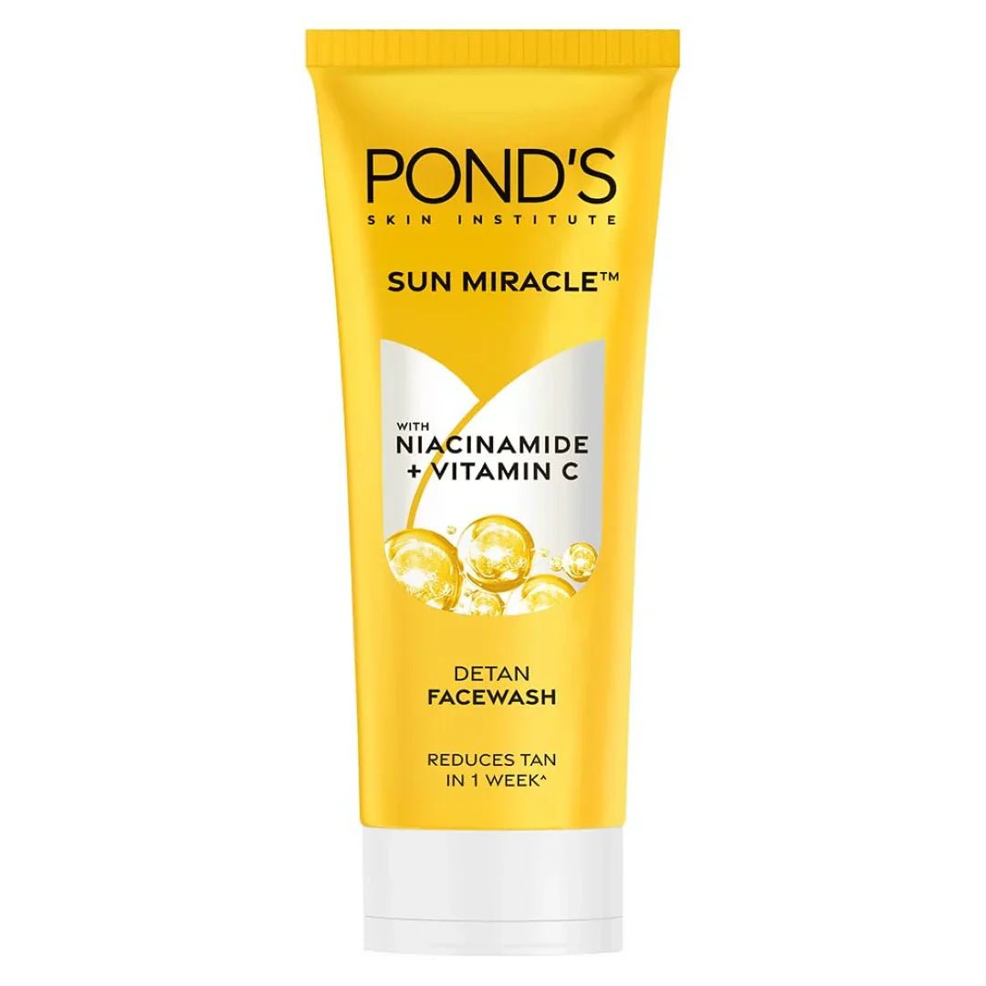 PONDS2 - Pond's Detan Face Wash for Tan Removal in Just 7 Days | Contains Vitamin C and Niacinamide | Facewash for All Skin Types, 100gm - Looknstyle