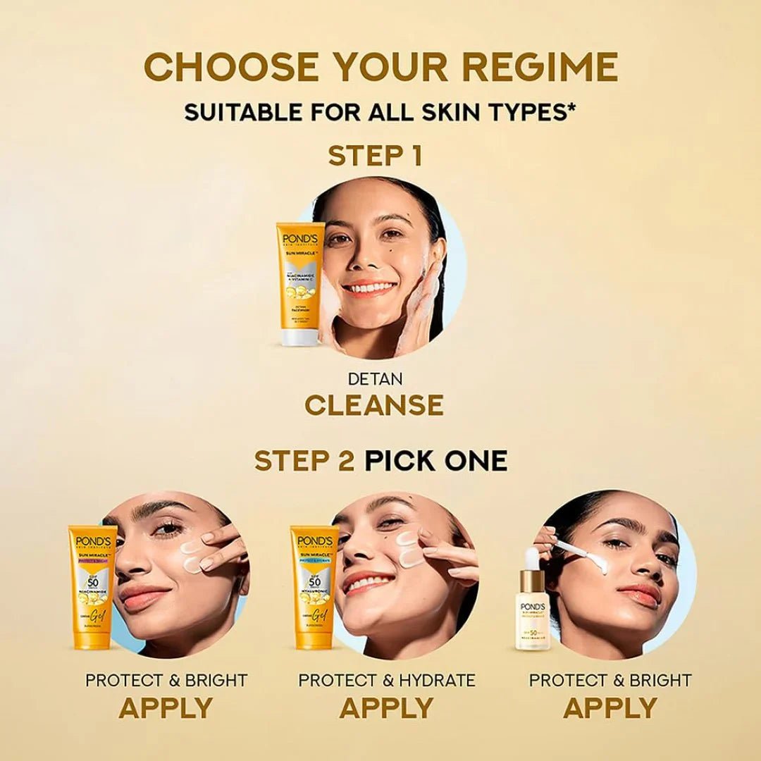 PONDS2 - Pond's Detan Face Wash for Tan Removal in Just 7 Days | Contains Vitamin C and Niacinamide | Facewash for All Skin Types, 100gm - Looknstyle