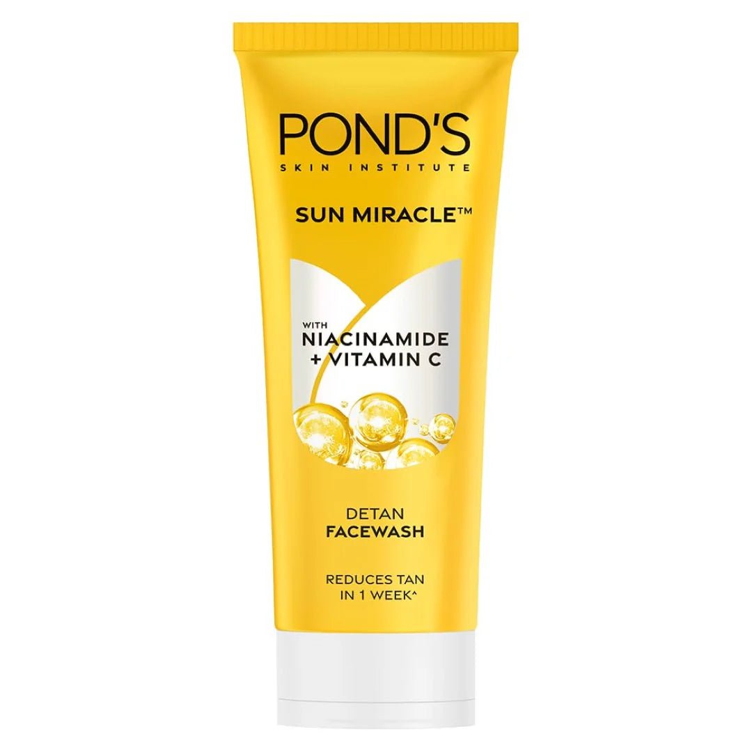 ponds3 - Pond's Detan Face Wash for Tan Removal in Just 7 Days | Contains Vitamin C and Niacinamide | Facewash for All Skin Types, 100gm - Looknstyle