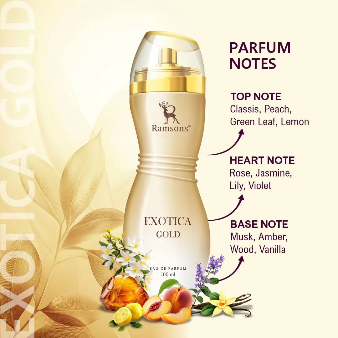 Ramsons - EXOTICA GOLD Eau De Parfum | Perfume For Women | 100 ML