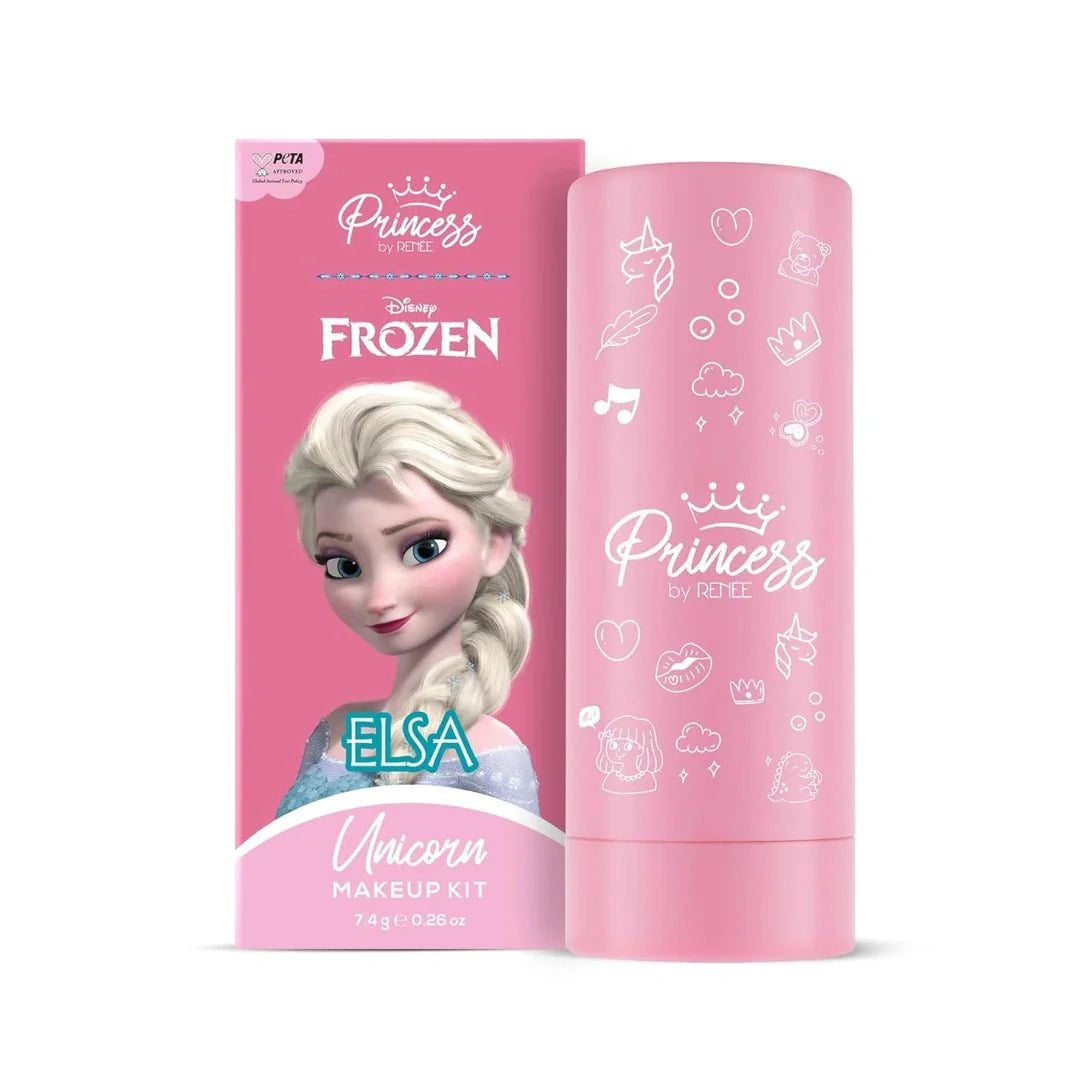 RENEE Disney Frozen Princess Unicorn Makeup Kit Elsa 7.4 Gm,Pre - Teen Girls,Includes 2 Matte,4 Shimmer Eyeshadows,Lip Butter,Lip&Cheek Tint,Compact&Travel Friendly,Cruelty - Free&Vegan, 1 Count - Deals999