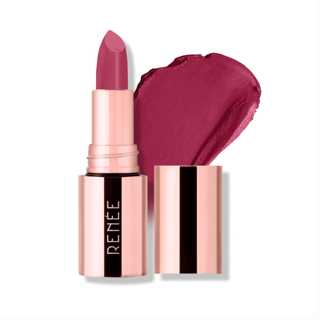 RENEEEVERSTAYMAUVEMUSE03 - RENEE Everstay Matte Lipstick - Red Scarlet, Long Stay, Hydrating & Non - Drying, Smudge & Transfer Proof, Lightweight, Intense Pigment, Full Coverage, Vitamin E Infused, for All Occasions, 4.2g - Looknstyle