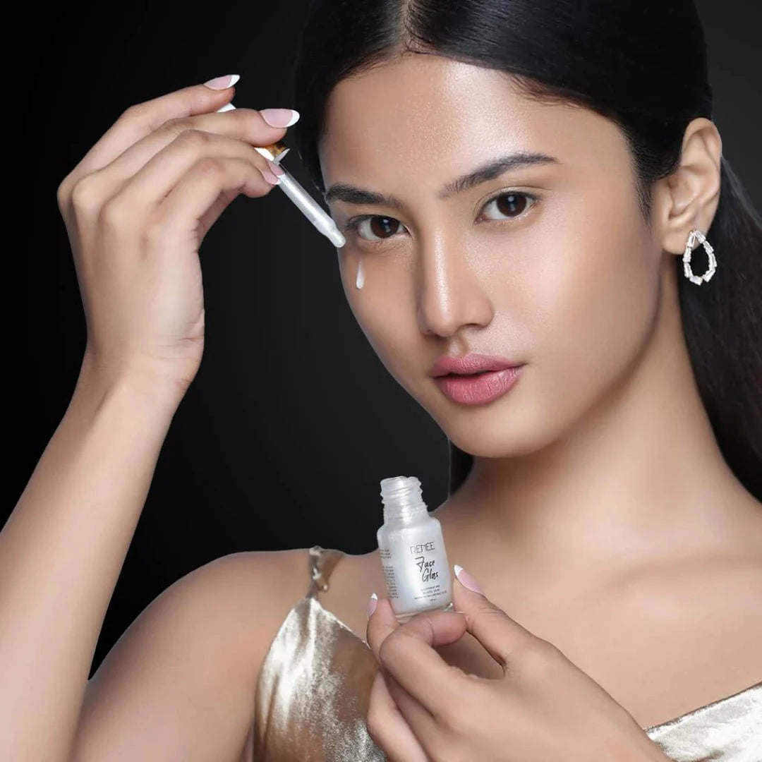 RENEE Face Gloss Highlighting Strobe Serum, Hyaluronic Acid Hydration & Illumination for Radiant, Dewy Skin - Deals999