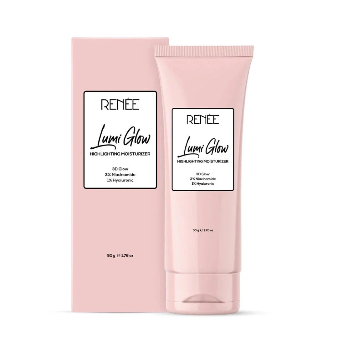 RENEE Lumi Glow Highlighting Moisturizer | Enriched with 3% Niacinamide & 1% Hyaluronic Acid | Prevents Photoaging & UV Damage | Reduces Pigmentation, Fine Lines & Wrinkles | Non - Sticky | Glowing Skin | 50g - Deals999