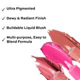 Revolution Superdewy Liquid Blush You Got Me Blushing For Soft Cream Blush Makeup For Cheeks, Long - Wearing, Smudge Proof, Natural - Looking, Dewy Finish, Skin Tint Blush Makeup (Nude Mauve) 15 ml - Deals999