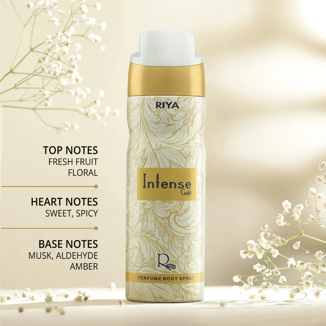Riya Intense Gold Perfume Body Spray [Pack of 1] 200ml