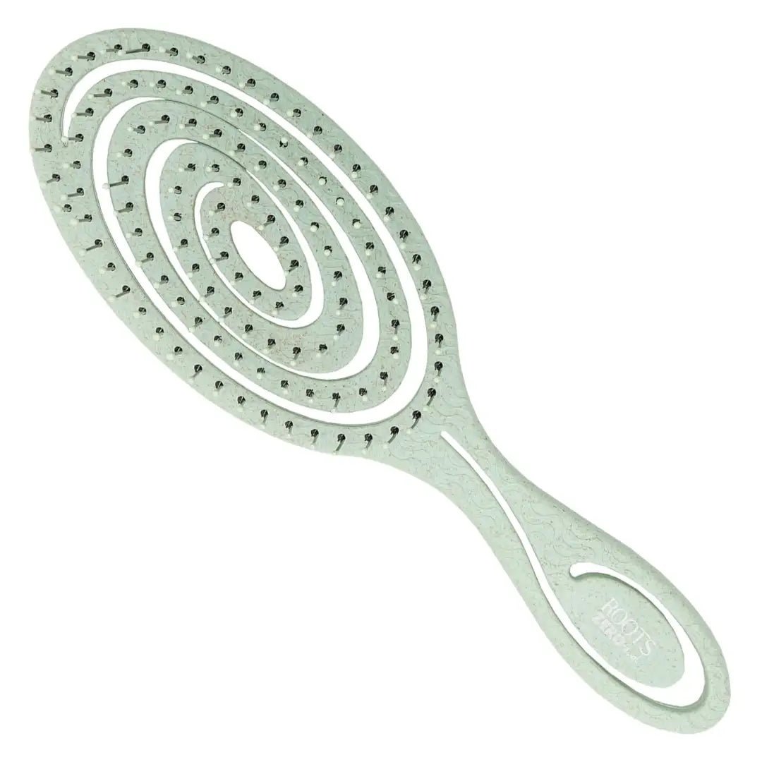 ROOTSBRUSHRZTJ-GR - Roots Zero tangl Vent Hair Brush (Anit Plastic) & ZEROTANGL BRUSH FOR WET & DRY HAIR ; EVERYDAY USE; SILVER (RZTJ - GR - Looknstyle