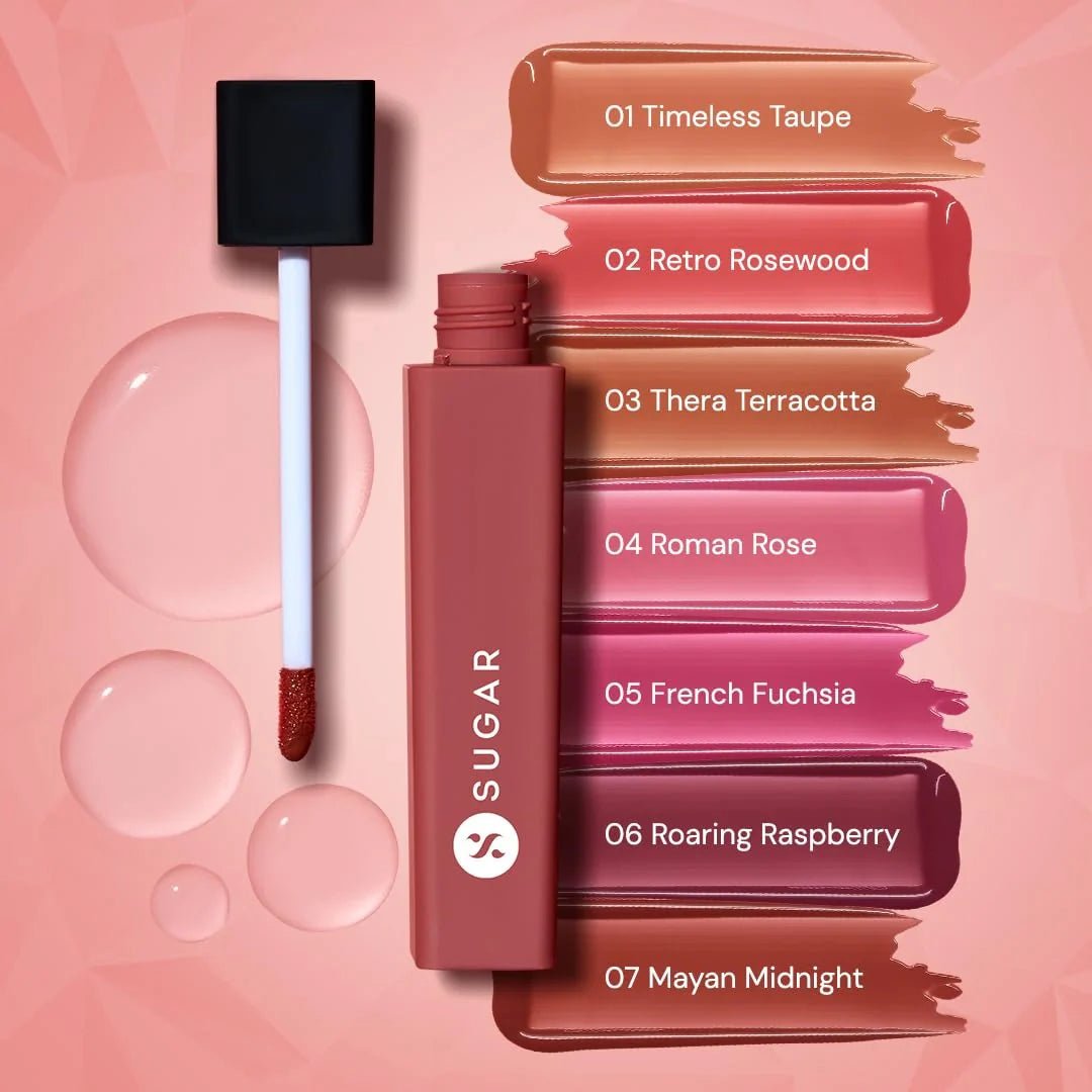 sugar 07 may nd midnight - SUGAR Cosmetics Drop A Tint Lip Oil | Glossy & Tinted | Longlasting | Transferproof & Smudgeproof | (07 Mayan Midnight, 4ml) - Looknstyle