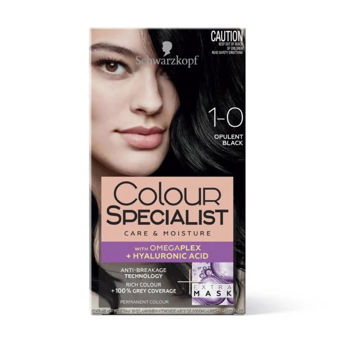 schai1 - Schwarzkopf Colour Specialist Permanent Hair Colour - 1.0 Opulent Black (165ml) - Looknstyle
