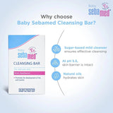 sebcbar - Sebamed Baby Cleansing Bar|pH 5.5 |Newborn bathing|Soap Free|Tear Free|150 gm - Looknstyle