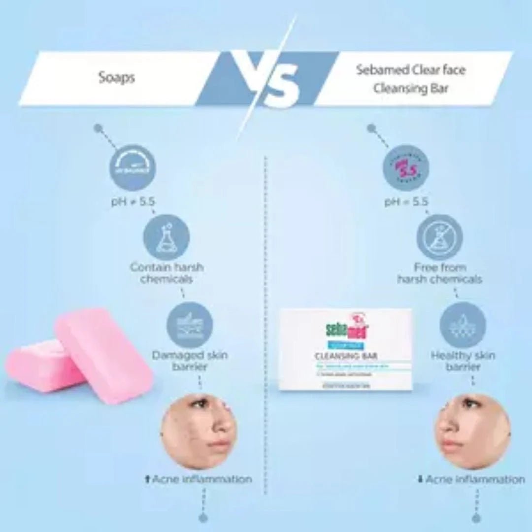 seclbar - Sebamed Clear Face Cleansing Bar 100gm - Looknstyle