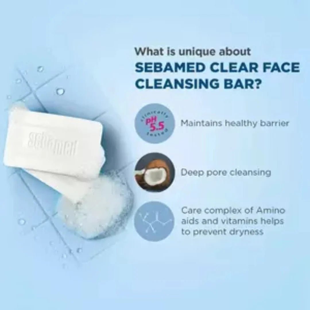 seclbar - Sebamed Clear Face Cleansing Bar 100gm - Looknstyle