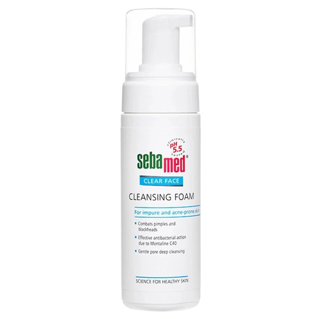 seclfom - Sebamed Clear Face Cleansing Foam| pH 5.5 | Combats pimples with Montaline C40 | Deep pore cleansing | Dermatologically & clinically tested | 150ml - Looknstyle