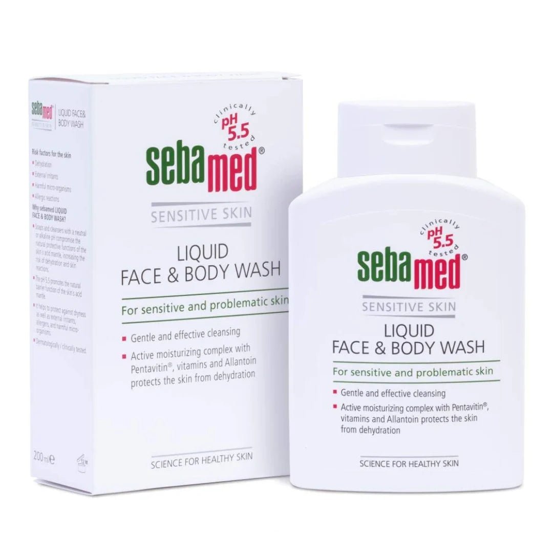 sefandbw - Sebamed Personal Care Sebamed Liquid Face & Body Wash With Active Moisturising Complex - 200 ml - Looknstyle