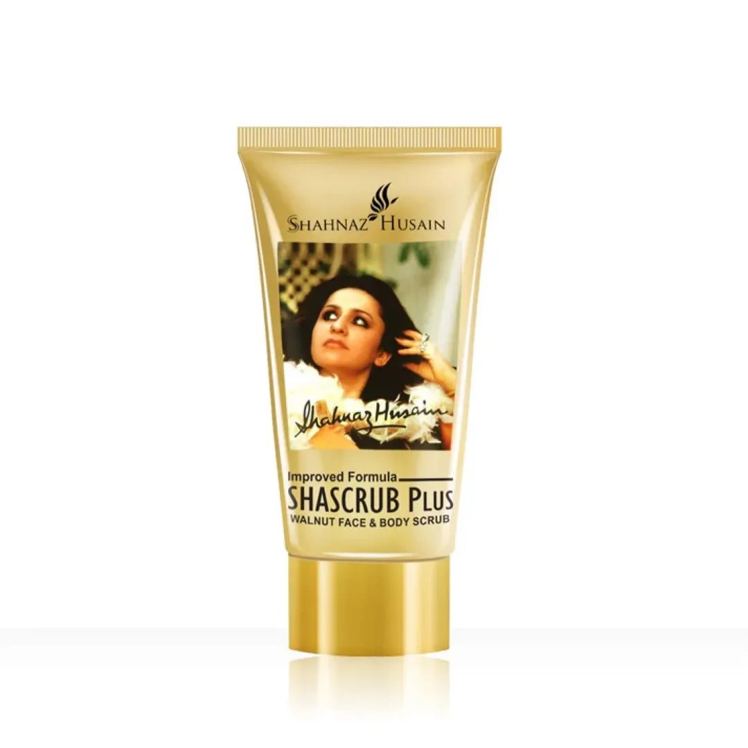 Shascrub - Shahnaz Husain Shascrub Plus - Walnut Face & Body Scrub - Looknstyle