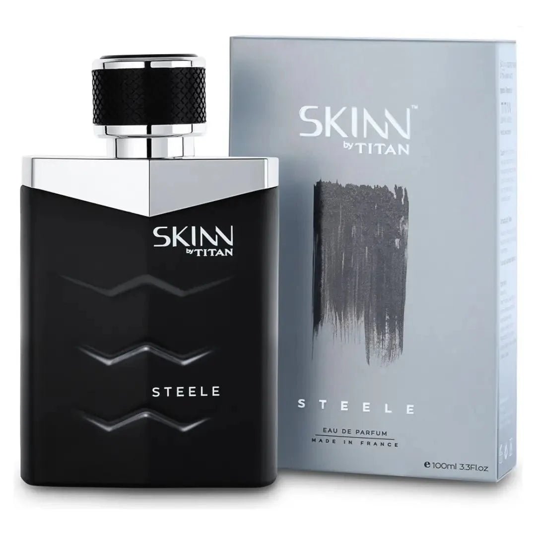 skinnsteele - Skinn By Titan , Steele Long Lasting Fresh Edp For Men - 100 Ml Perfume For Men Liquid Eau De Parfum For Men Premium Fragrance Grooming Essentials - Looknstyle