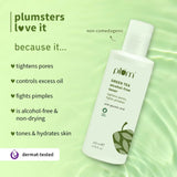 Plum Green Tea Face Toner For Oily, Acne-Prone Skin | With Glycolic Acid | Alcohol-Free | Fights Pimples | Tightens Pores | Controls Oil | Gently Exfoliates Dead Skin Cells | Women & Men | 200ml